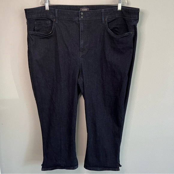 NYDJ Women's Cool Embrace Ankle Jeans Plus Sz 24W Snap Button Dark Wash - Picture 1 of 9